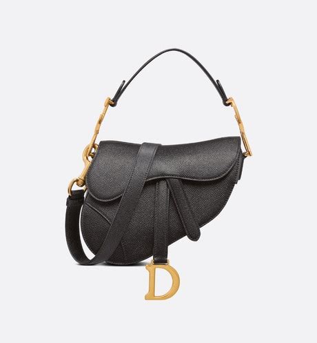 dior saddle bag in black calfskin|dior saddle bag with strap.